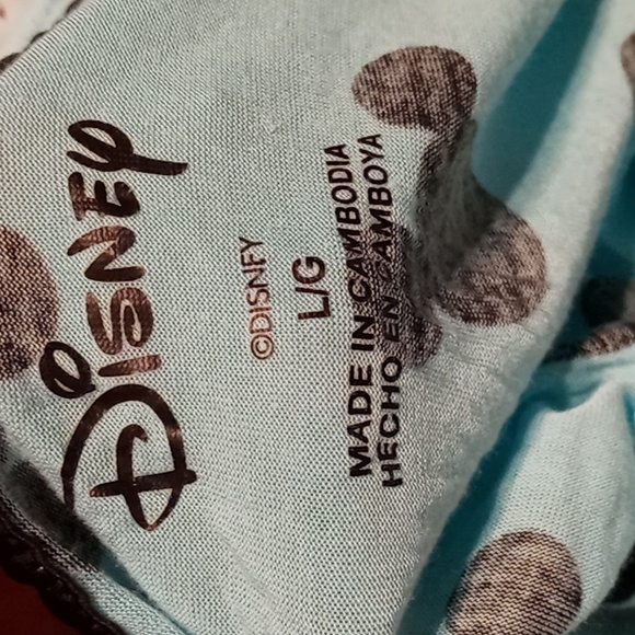 Disney Mickey Mouse Large Cute Blue/black Short Sleeve top With Matching Shorts - Picture 7 of 9